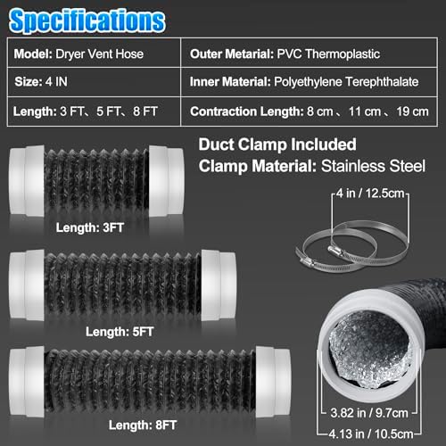 Heavy Duty 4-Inch Flexible Dryer Vent Hose - Image 5