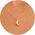 14K Gold Plated Dainty Pendant Butterfly Bead Boot Bee Baseball Flower Compass Airplane Heart Hummingbird Tree Necklace Simple Jewelry Gift for Women
