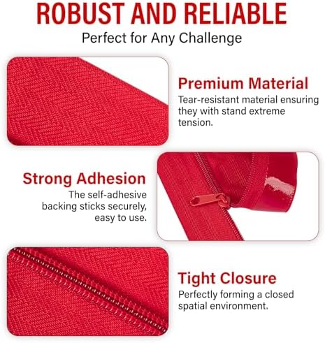7ft x 3in Dust Barrier Zipper, 48 Rolls Self-Adhesive Double Zipper - Image 3