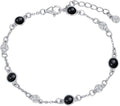 Anklet Bracelet for Women 925 Sterling Silver Natural Stone Chain Ankle Bracelet Beach Summer Fine Jewelry Valentines Day Birthday Gifts for Her Mom Wife