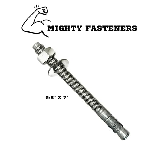 Mighty Fasteners Wedge Anchors – Heavy-Duty 304 Stainless Steel Expansion Bolts - Image 3