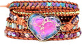 ZOSOJONA Women Wrap Bracelets Boho Natural Stone Jasper Turquoises Strand Bracelet Jewelry Collection
