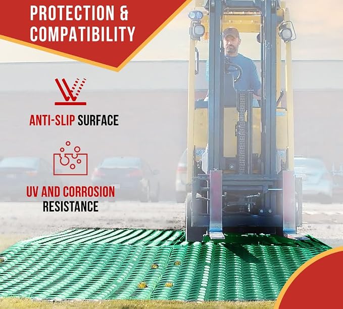 5 Pk 3' x 8' Green Ground Protection Mats - Image 6