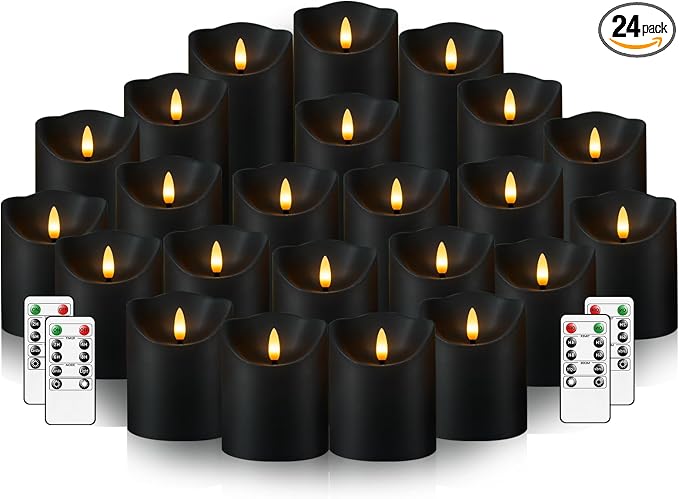 Nimiko Flameless Candles with Remote, Battery Operated Flickering Flameless by Nimiko