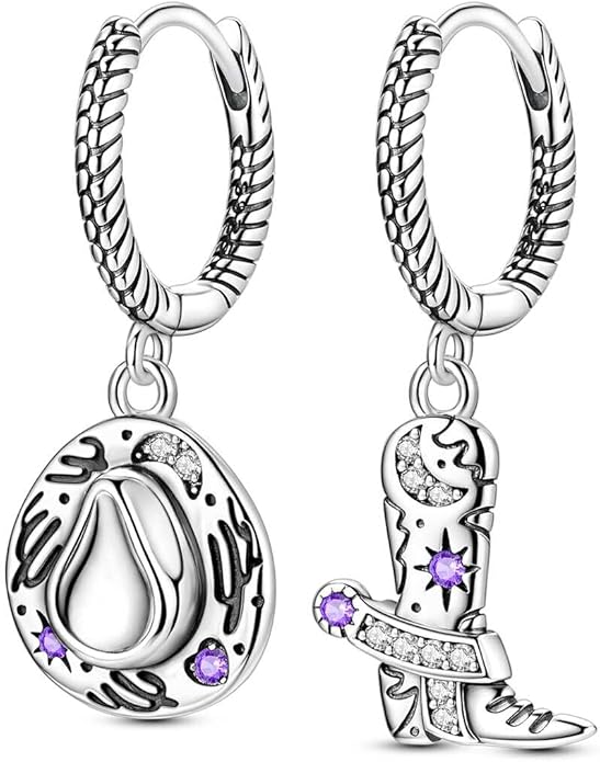 LAZA 925 Sterling Silver Hoop Earrings for Women, Hypoallergenic Huggie Butterfly Dangle Drop Earrings Colorful Flower Earrings Jewelry Gifts