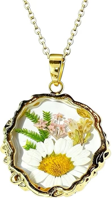 Birth Flower Necklace,1-12 Birth Month Flower Handmade Pendant Necklaces for Women Personalized Custom Floral Jewelry,Boho jewelry,Birthday Gift for Women Girls Best Friend