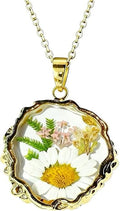 Birth Flower Necklace,1-12 Birth Month Flower Handmade Pendant Necklaces for Women Personalized Custom Floral Jewelry,Boho jewelry,Birthday Gift for Women Girls Best Friend