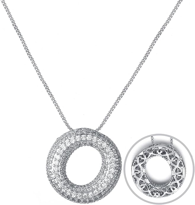 RWQIAN Letter Necklace for Women Bubble, Chunky Initial Alphabet A-Z Pendant Puffy Name Personalized Necklace Dainty Zircon CZ Fashion Jewelry Gifts for Girls Girlfriend