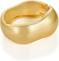 HZMAN Chunky Gold Cuff Bracelets for Women Thick Wide Bangle Bracelet Hammered Open Hinge Wrist Cuff Bracelet Jewelry Gift