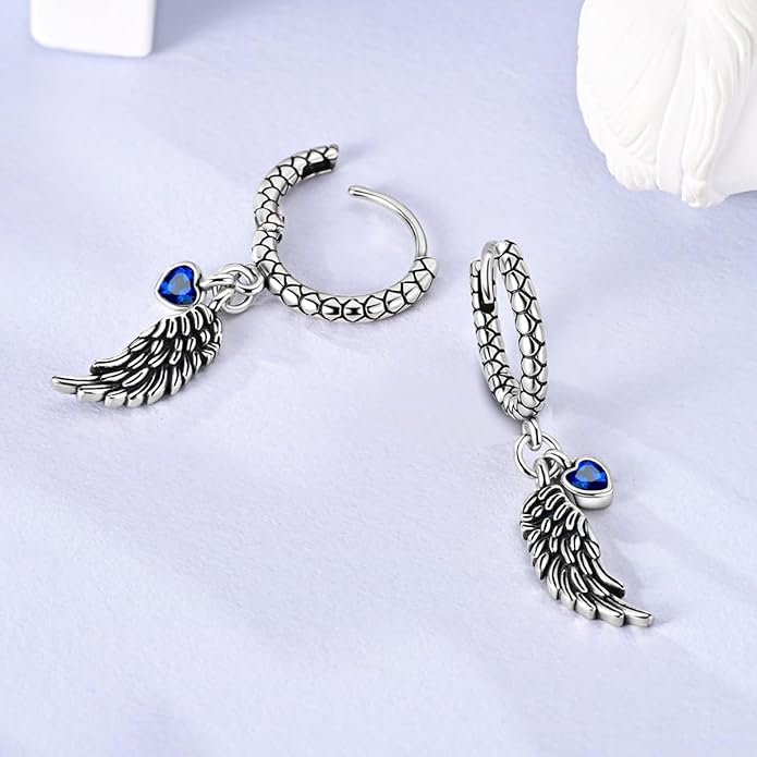 LAZA 925 Sterling Silver Hoop Earrings for Women, Hypoallergenic Huggie Butterfly Dangle Drop Earrings Colorful Flower Earrings Jewelry Gifts
