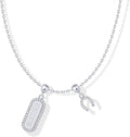 PAVOI 14K Gold Plated Dainty Necklace with Charms Set - Hypoallergenic Adjustable Chain Gold Charm Necklace for Women - Small Motif & Mantra 2 and 3-Pack Removable Pendants - Cute Jewelry Gifts