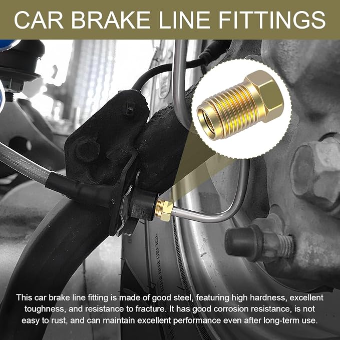 10PCS Car Brake Line Fittings, Brake Line Nut, M10 x 1.0 Metric Invert Flare - Image 4