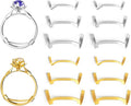 ELETIUO Filled Metal Ring Guard Set for Loose Rings, 12 Pack 3 Sizes for Different Band Widths, Invisible Ring Adjuster Tightener Spacer Fitter, Golden+Silver Color