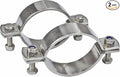 AKIHISA 2 Pcs 127-133mm Range Heavy Duty Rigid Handleless Flat Pipe Bracket by AKIHISA