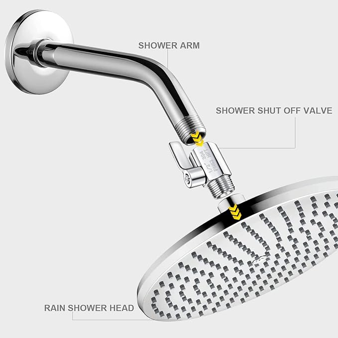 Shower Head Shut Off Valve 304 Stainless Steel Mini Ball Valve NPT Thread Water - Image 5
