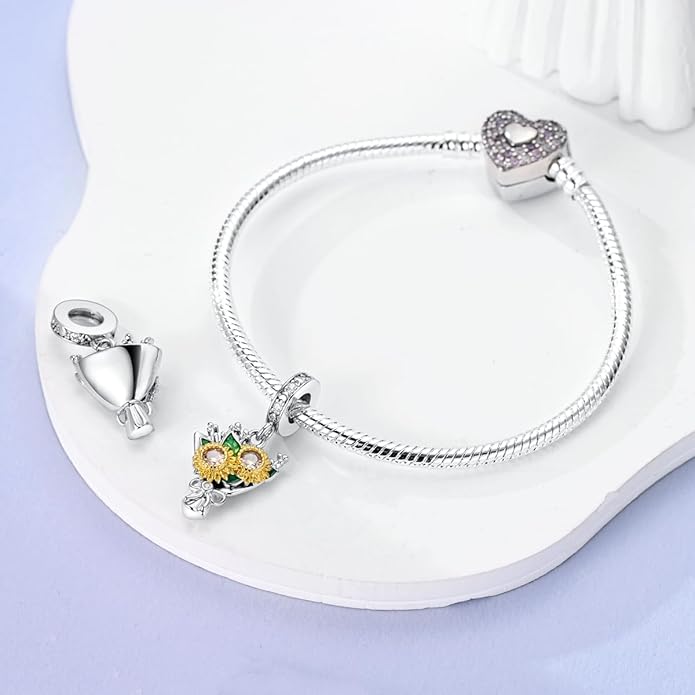 MULA 925 Sterling Silver Charms for Bracelets and Necklaces Airplane Passport Dangle Pendants Beads Butterfly Dragonfly Charms Jewelry Charm for Women