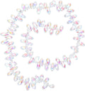 PATIKIL 2 Strands 180-190Pcs Teardrop Crystal Beads, 12x6mm Faceted Teardrop Briolette Horizontal Glass Beads Loose Bead for Bracelet Jewelry Making, Crystal AB