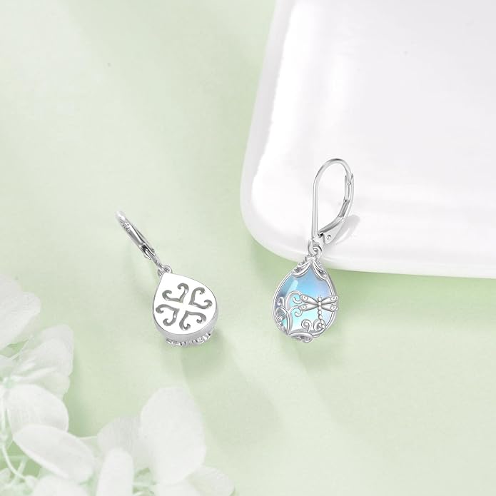 POPLYKE Celtic Filigree Teardrop Drop Dangle Earrings Sterling Silver Leverback Earrings Jewelry for Women