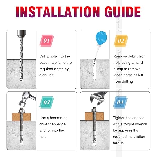 1/2 Concrete Anchors, 1/2 Wedge Anchors Bolts, equipment bases, and shop - Image 5
