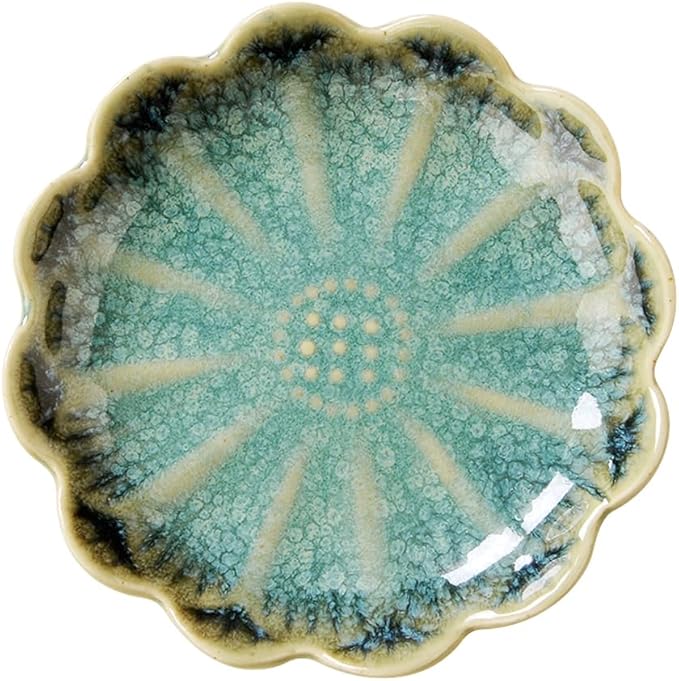 Lotus Ring Holder Dish Small Indoor Ash Tray, Ceramic Dessert Plate Trinket by JAMEND+CLXP
