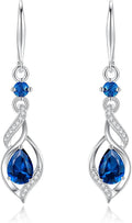 FANCIME Gift for Women Birthstone Dangle Earrings for Her Teardrop Birthstone Earrings S925 Sterling Silver infinity Love Birthday Gifts for Mom Women