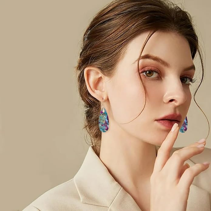 Natural Stone Earrings Waterdrop Stone Dangle Earrings for Women