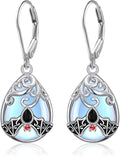 925 Sterling Silver Filigree Dangle Drop Earrings Daisy/Lotus/Rose Flower/Moonstone Leverback Teardrop Earrings for Women Infinity Celtic Knot Daisy Lotus Jewelry for Mothers Day