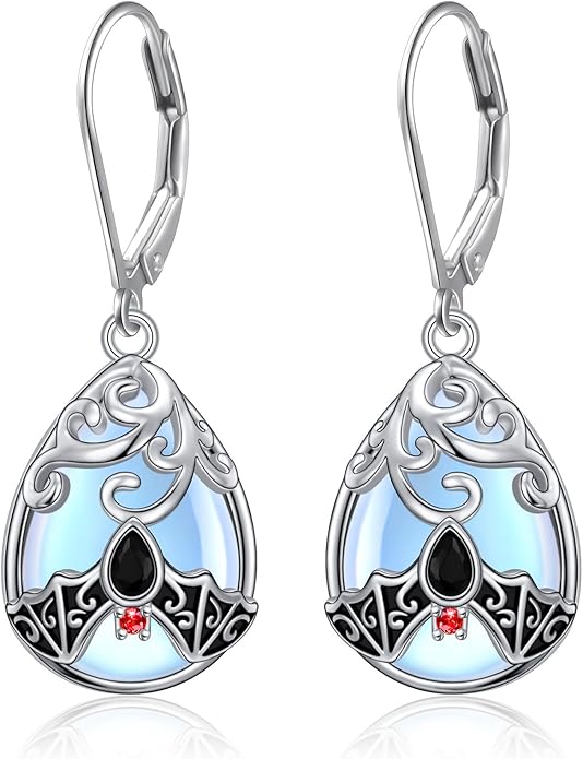 925 Sterling Silver Filigree Dangle Drop Earrings Daisy/Lotus/Rose Flower/Moonstone Leverback Teardrop Earrings for Women Infinity Celtic Knot Daisy Lotus Jewelry for Mothers Day