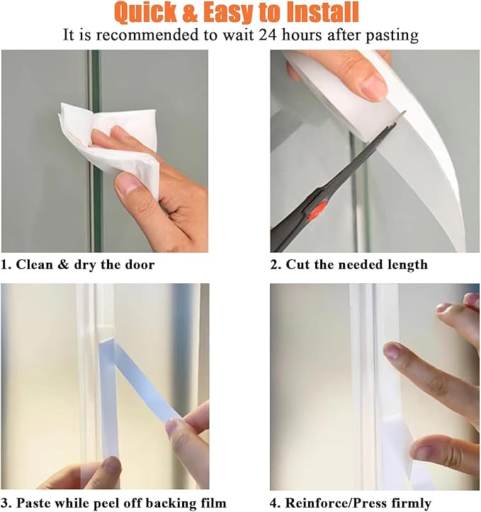 Dstorelhp Silicone Weather Stripping Door Seal, 35MM x 32.8FT, Transparent | - Image 8