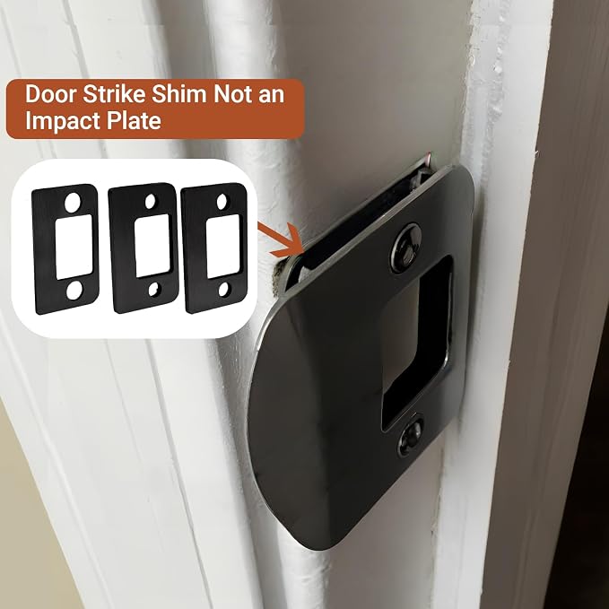 Door Strike Shim Plates 3 Pcs, Stainless Steel Spacers, Stainless Steel Rust - Image 6