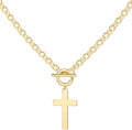 Layered Pearl Chain Necklace for Women, 14K Gold Plated Pearl Link Toggle Clasp Necklace, Dainty Trendy Layered Choker Chunky Jewelry Fashion Gift for Women