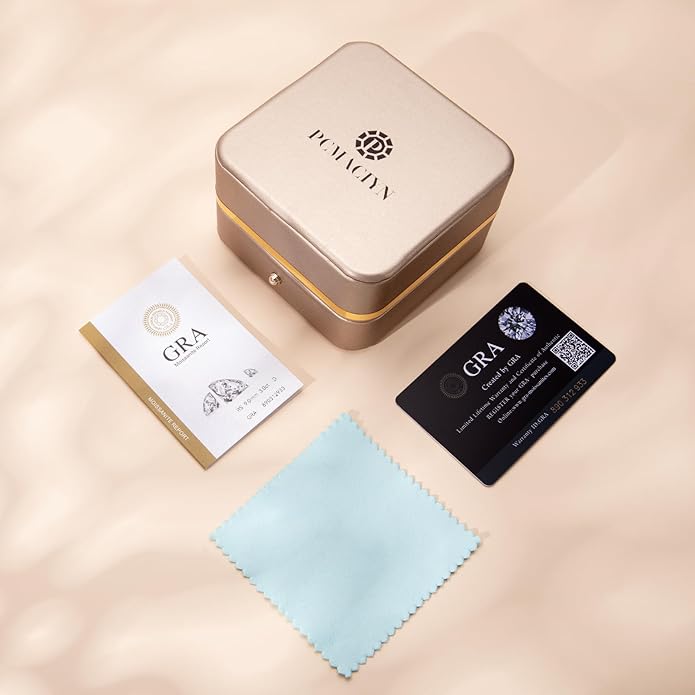 Moissanite Engagement Rings for Women,D Color VVS1 Round Cut Moissanite Ring 925 Sterling Silver Promise Rings for Her