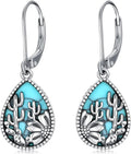 Western Earrings for Women 925 Sterling Silver Turquoise Western Country Dangle Drop Earrings Country Jewelry Gifts for Cowgirl Cowboy