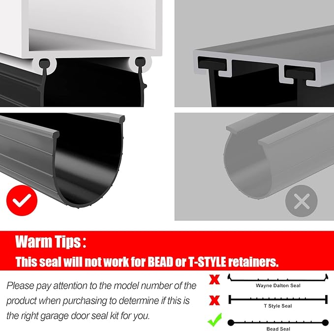 Replacement Wayne Dalton Garage Door Bottom Weather Seal 154448 - Image 4