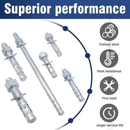 1/2 Concrete Anchors, 1/2 Wedge Anchors Bolts, equipment bases, and shop - Image 4