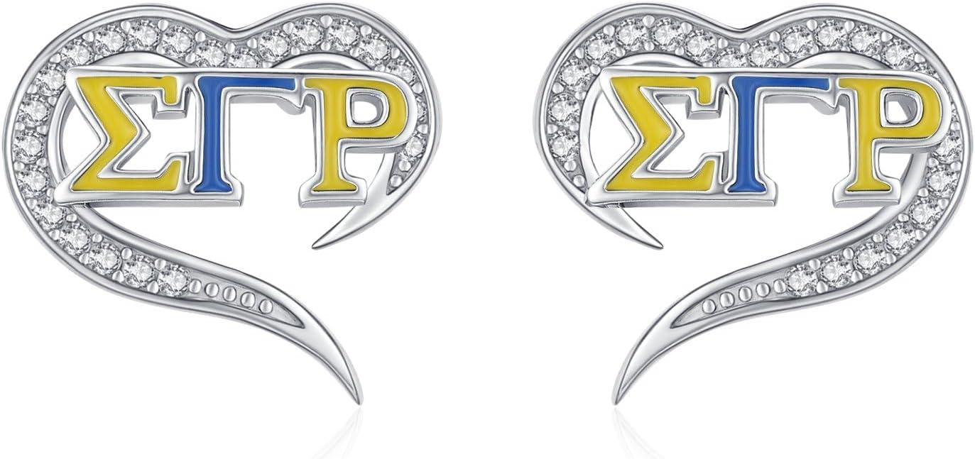 AKA/ZPB/DST/SGR/OES Sorority Gifts for Women 925 Sterling Silver Sorority Paraphernalia Gifts Greek Jewelry for Finer Women
