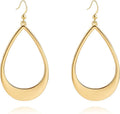 SOFYBJA Dainty 18K Gold Plated Disc Ball Triangle Sunburst Drop Earrings Long Dangle Lightweight Handmade Earrings Jewelry