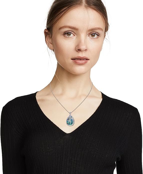 Jewish Jewelry Tree of Life Necklace 925 Jewish Sterling Silver Pendant Necklace Women Gift