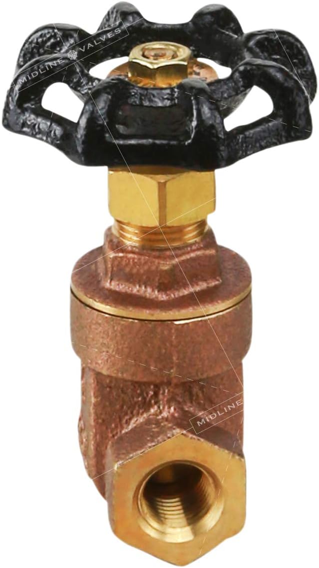 Midline Valve 427U234-5 Gate Valve, Lead Free, 1/2 in. FIP Connection, Cast - Image 4