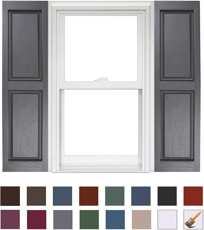 Polaris Homeside Raised Panel Vinyl Shutters 14-1/2in. x 59in. - Image 2