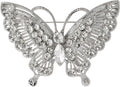 Rhinestone Butterfly Brooch for Women Sparkling Gold Silver Blue Black Crystal Big Butterfly Brooch Pin Cute Insect Pin Elegant Clothing Hat Bag Skirt Accessories Christmas Birthday Party Jewelry