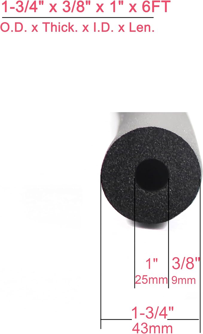cSeao Pipe Insulation Foam Tube, AC & Roof Rack Cover - Image 2