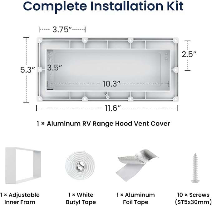 Safoner Aluminum RV Exhaust Vent Cover, Camper Stove Rang Hood Accessories - Image 6