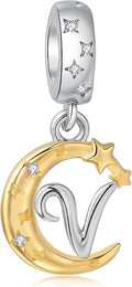 925 Sterling Silver Letter Charms fit Pandora Charms Bracelets fit Women Christmas Birthday Gift