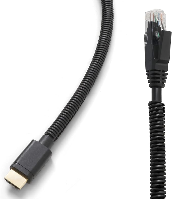 20FT 1/4in Wire Loom Split Tubing Auto Wire Conduit Flexible Cover Black - Image 4