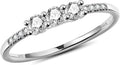 LAVALE Round Cut Moissanite Wedding Band for Women, Brilliant D Color VVS1 Clarity Classic Lab Created Diamond Solitaire Ring 18K White Yellow Rose Gold Vermeil 4 Claw Knife Edge Moissanite Rings