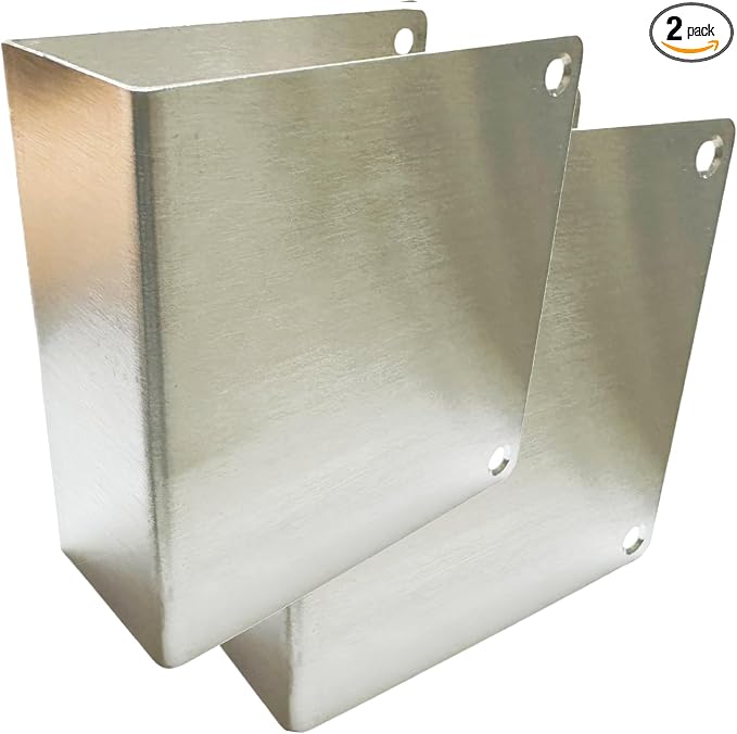 MP9492 1-3/4" Door Reinforcement Plate, Stainless Steel, 2 Pack | Designed by Unknown
