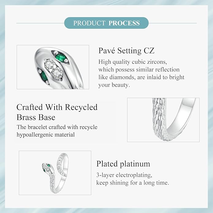 WOSTU Animal Open Adjustable Ring Playful Cat Dachshund Snake Koi Fish Hummingbird Bat Heart Feather Stacking Ring for Women, Sterling Silver Plated Pet Memorial Jewelry Gift for Cat Lovers