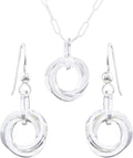 Tahmi Real Sterling Silver 925 Everyday Jewelry Set for Women | Minimalist Necklace & Dangle Earrings | Classic Silver Jewelry Gift For Her, 18"