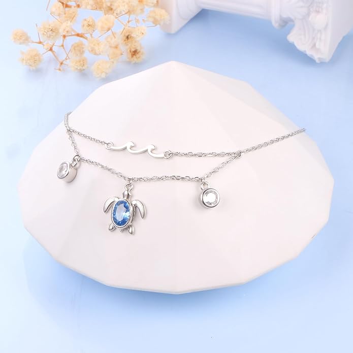 S925 Sterling Silver Anklets Adjustable Beach Foot Ankle Bracelet Jewelry Gifts For Women Girls